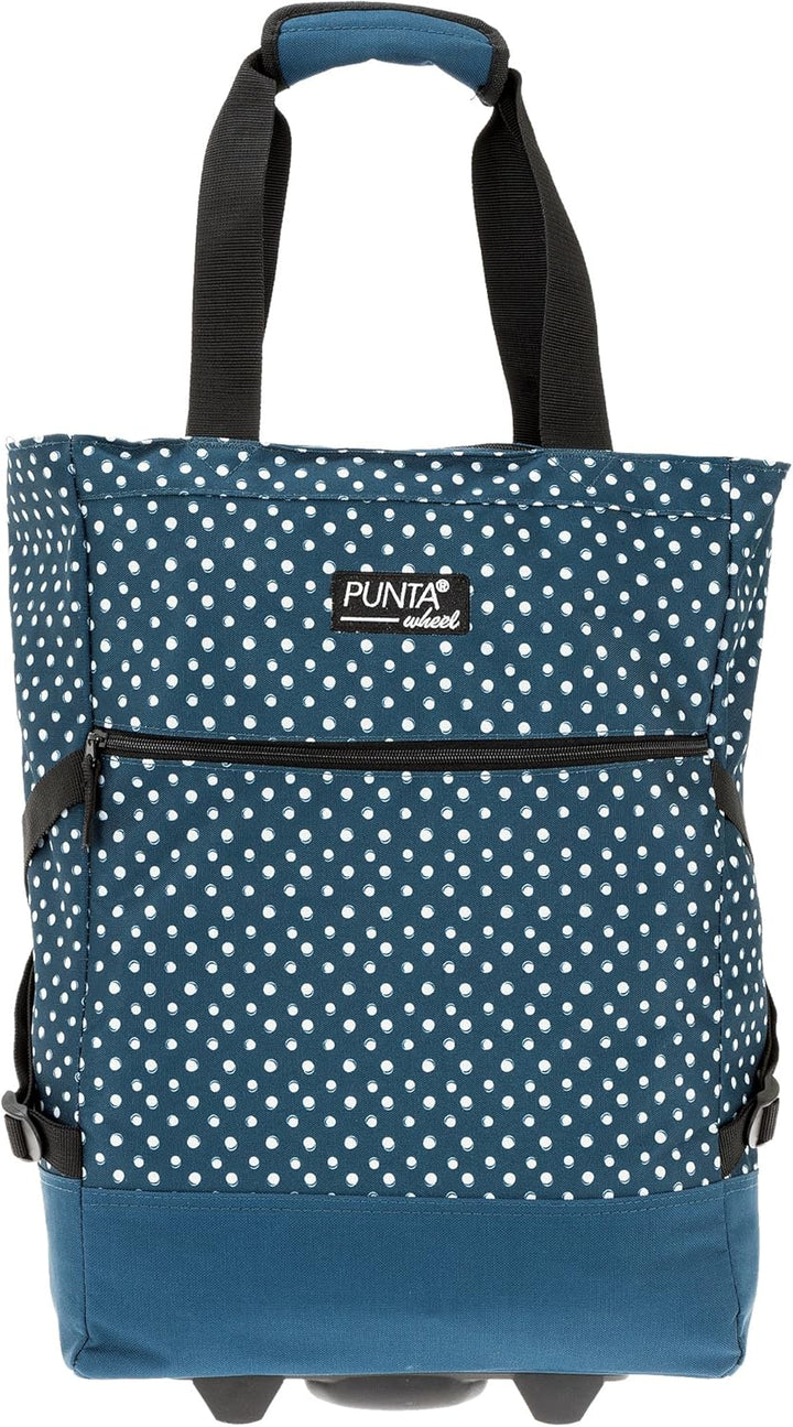 Shopping Roller Einkaufsroller Trolley Punta Wheel 10008-5020 Blue Dots 33 L Blau, 33 L Blau