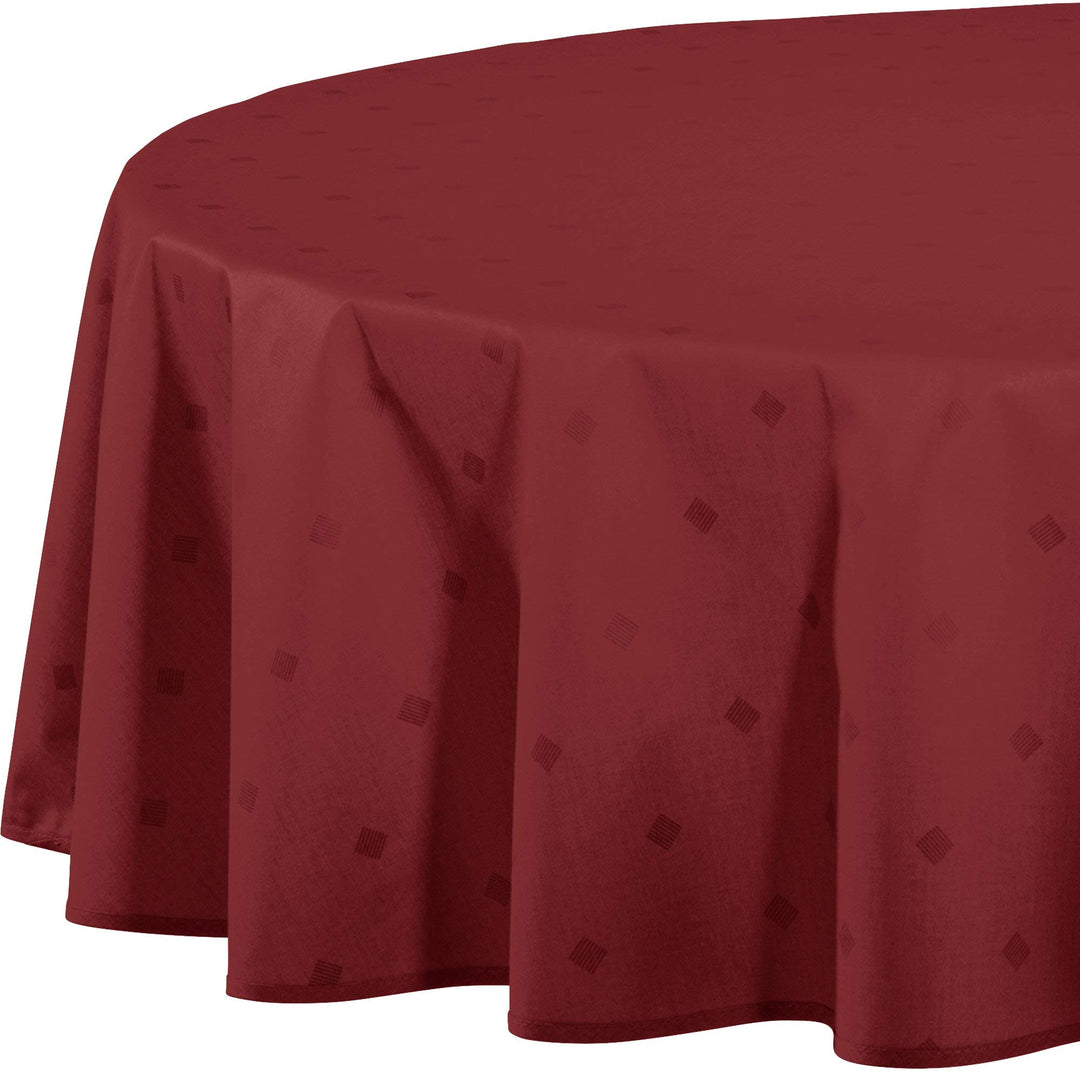 Erwin Müller abwaschbare Tischdecke, Tischwäsche Neuss im Rautendesign, Burgund Grösse 160x220 cm -