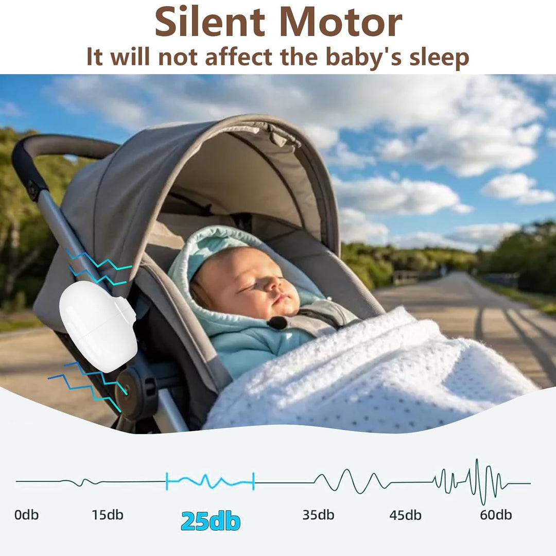 Kinderwagenschaukler, Wiederaufladbar Kinderwagen Wackler Schlafhilfe Für Baby, 5 Einstellbare Schau