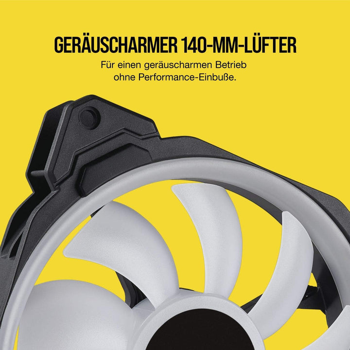 Corsair LL140 RGB LED PWM PC-Gehäuselüfter (140mm Dual Licht Loop RGB LED, Zweierpack mit Lighting N