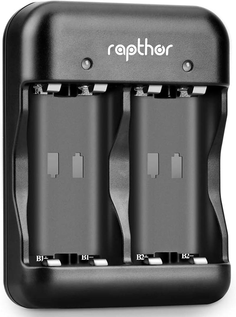 Rapthor Ladegerät Kompatibel mit Xbox NI-Mh Akku, für Xbox Series X&S/Xbox One S/Xbox One X/Xbox One