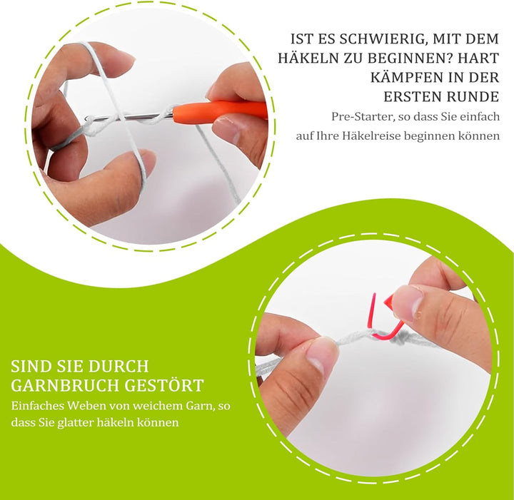 OurLeeme Häkelset für Anfänger, Häkeln Tiere Häkelnadelset Dackel-Starter-Strickset mit Dackelgarn,
