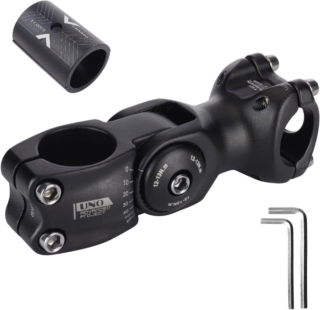 BESNIN MTB Vorbau 0-60° 31.8mm Fahrrad Vorbau verstellbar MTB 90mm/110mm/120mm/130mm Mountainbike Le