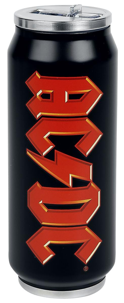 AC/DC Trinkflasche in Dosenform Trinkflasche Mehrfarbig Multicolor 400 ml, Multicolor 400 ml
