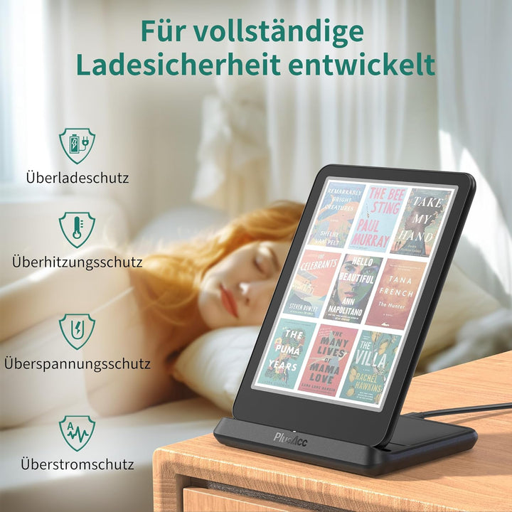 PlusAcc Kabellose Ladestation für Kindle Paperwhite Signature Editions (2022 & 2024) & Colorsoft Sig