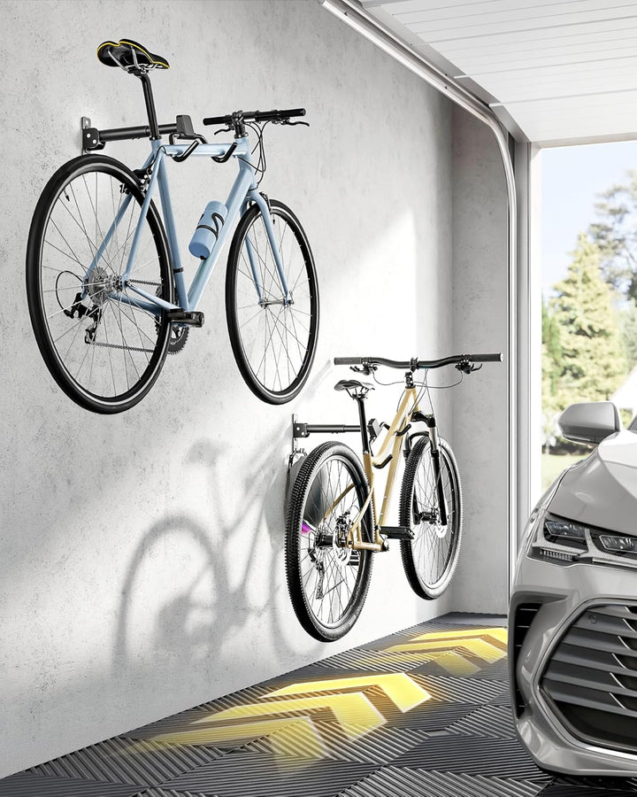 monTEK Fahrrad Wandhalterung, Winkel und Wandabstand einstellbar, Fahrradhalterung Wand Klappbar 30k