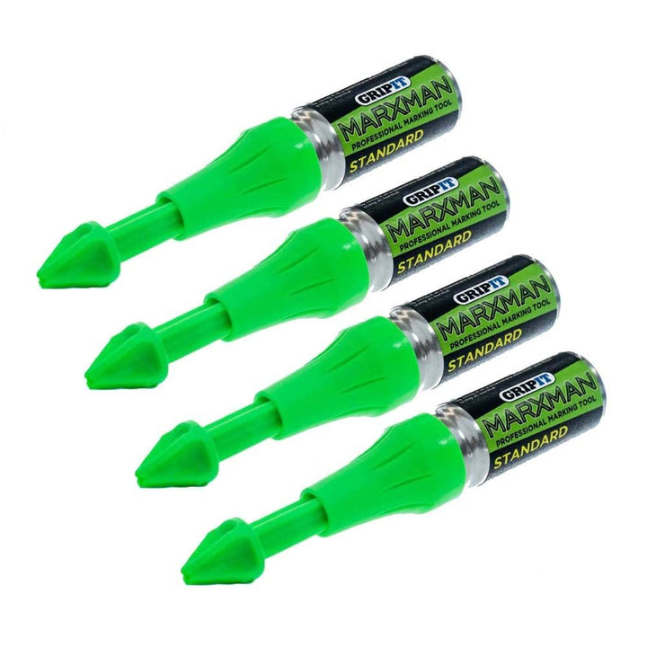 MarXman Markierungsstift mit grüner Kreide, 4 Lochmarkierungen, bis zu 45 mm, MARXMAN1GRN