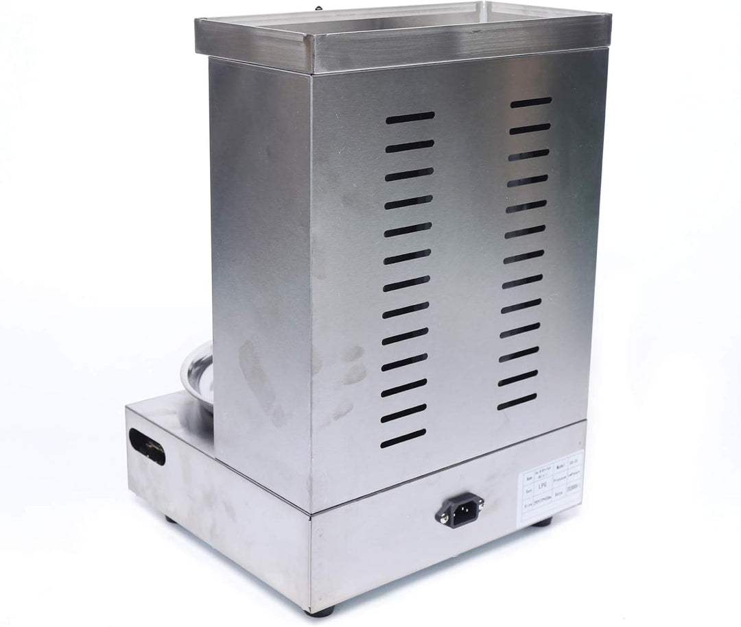 Dönergrill Gas Kebab Machine, Edelstahl Elektrischer Vertical Shawarma Broiler Gyrosgrill 360° Drehb