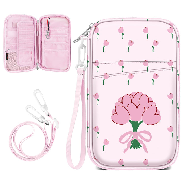 FINTIE Reisepass Tasche Familie Reiseorganizer, RFID-Blockier Wasserdicht Handytasche Reisepasshülle