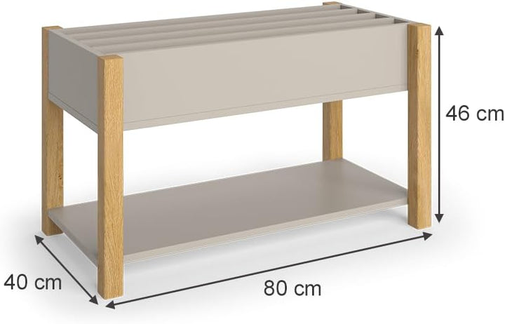 VitaliSpa Kinderregal Cashmere-Eiche Malia - 80x46x40 cm aus Spanplatte - Bücherregal für Kinder, Sp