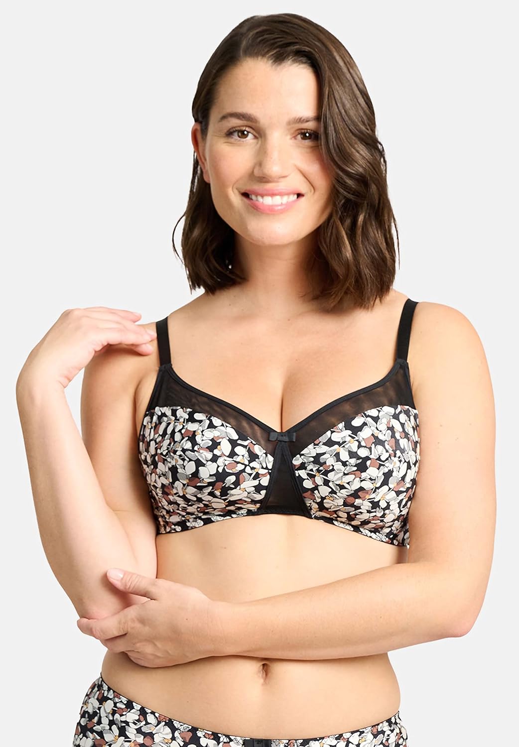 Sans Complexe Damen Klassischer BH, Bügel 75C Imprime Noir D'hiver, 75C Imprime Noir D'hiver