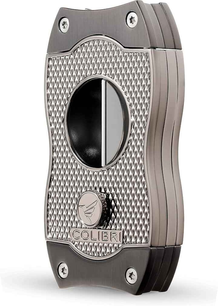 Colibri V-Cut Zigarrenschneider - Diamanten-Muster - Tiefer 7mm V-Schnitt - Bis zu 60+ Ringmass Ziga