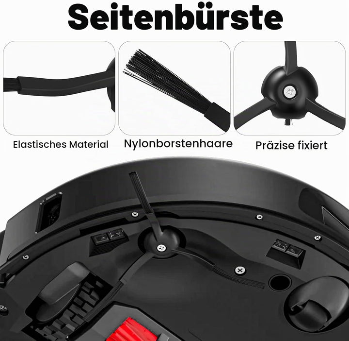 Zubehörset für Roborock Qrevo S/Qrevo Pro/Qrevo MaxV/Qrevo Plus Staubsauger,2 Hauptbürsten, 4 HEPA-F