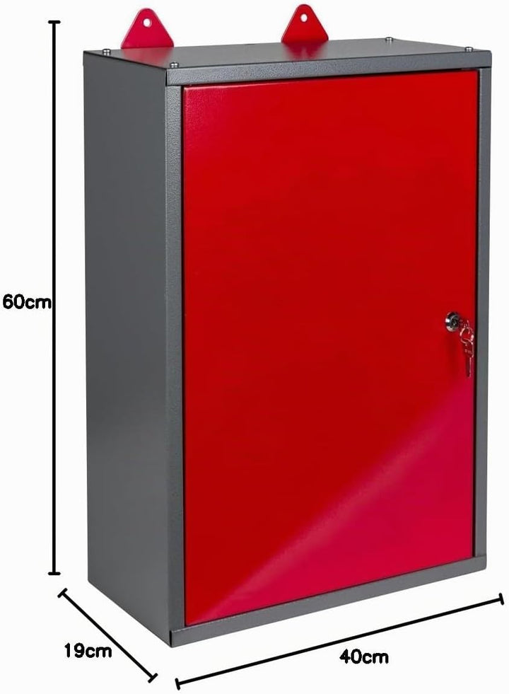 Werkstattschrank bzw. Schlüsselschrank aus Metall mit verschliessbarer Tür, einem Einlegeboden, eine