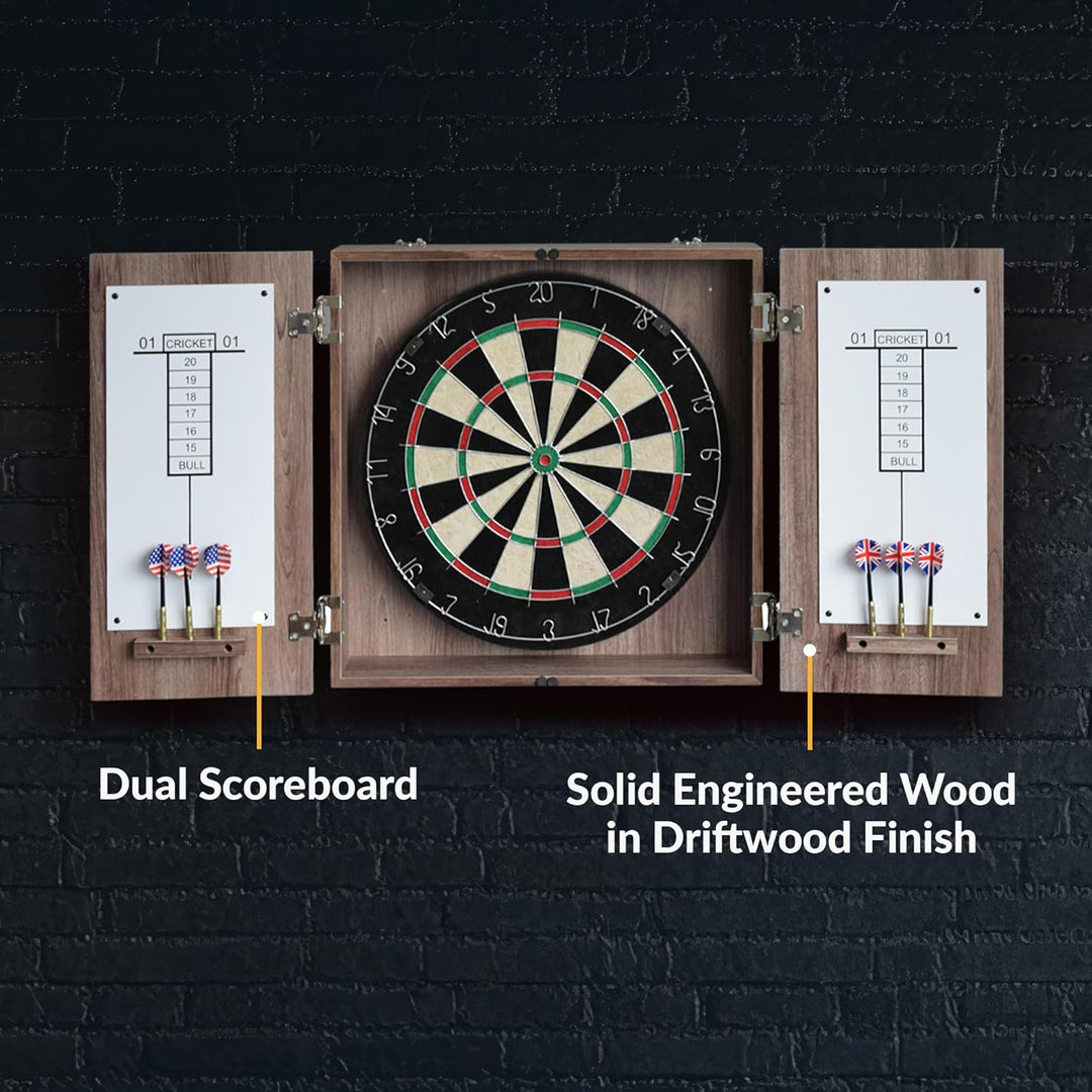 Hathaway Winchester Dartscheibe & Schrank Set Treibholz, Treibholz