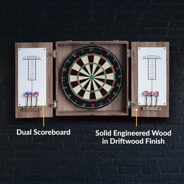 Hathaway Winchester Dartscheibe & Schrank Set Treibholz, Treibholz