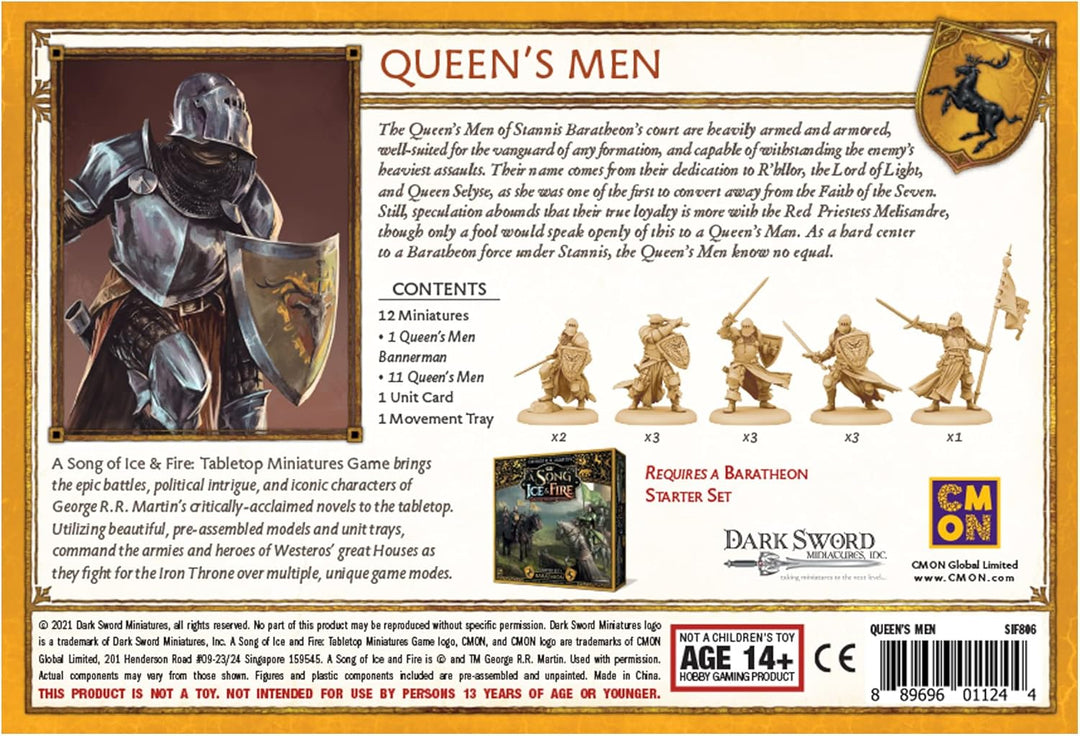 CMON A Song of Ice and Fire Tabletop Miniatures Game – Baratheon Queen's Men Expansion Set, Strategy
