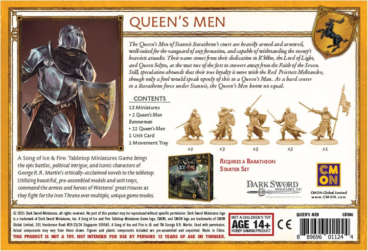 CMON A Song of Ice and Fire Tabletop Miniatures Game – Baratheon Queen's Men Expansion Set, Strategy