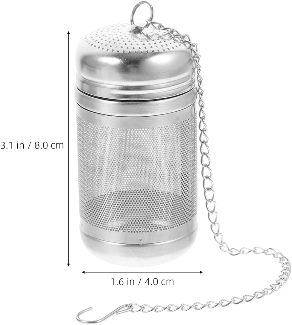 Edelstahl Gewürzkugel Mit Feinmaschigem Sieb Und Kette Wiederverwendbarer Gewürzfilter Für Lose Tees