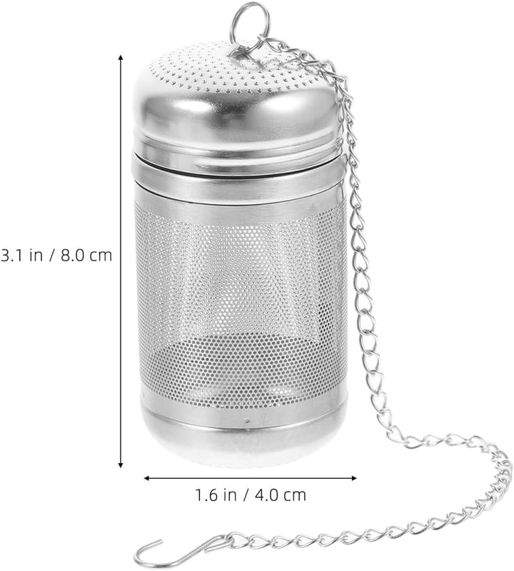 Edelstahl Gewürzkugel Mit Feinmaschigem Sieb Und Kette Wiederverwendbarer Gewürzfilter Für Lose Tees