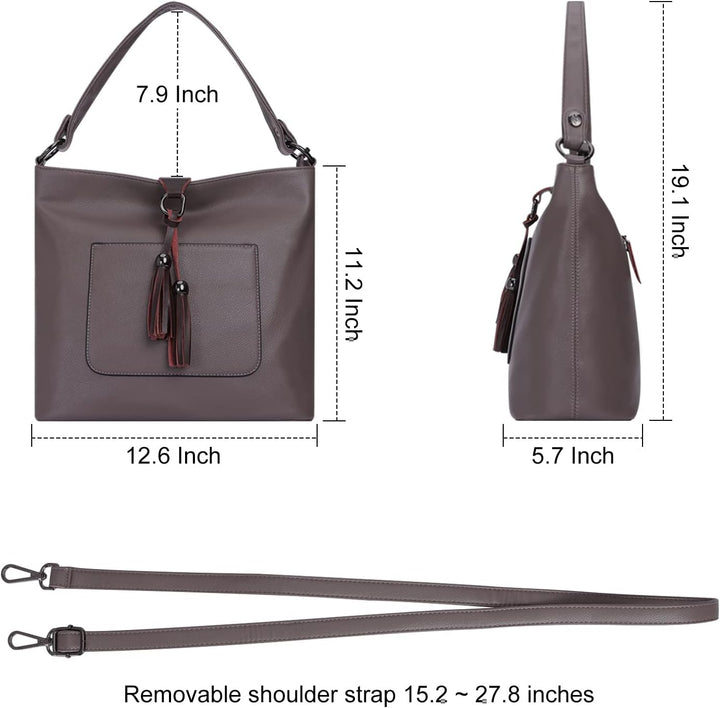 HAWEE Damen Handtasche Kunstleder Grosse Schultertasche Shopper Umhängetasche Frauen Elegante Henkel