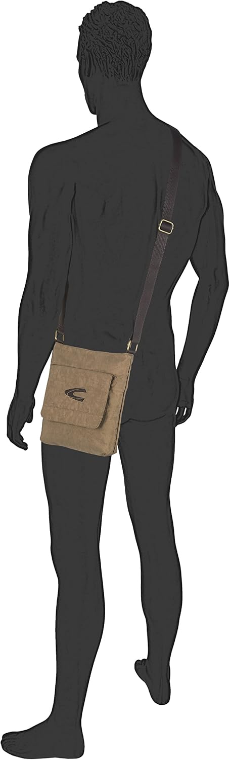 camel active Journey Herren Umhängetasche Crossbody Bag Klein Sand 23x5x23, Sand 23x5x23