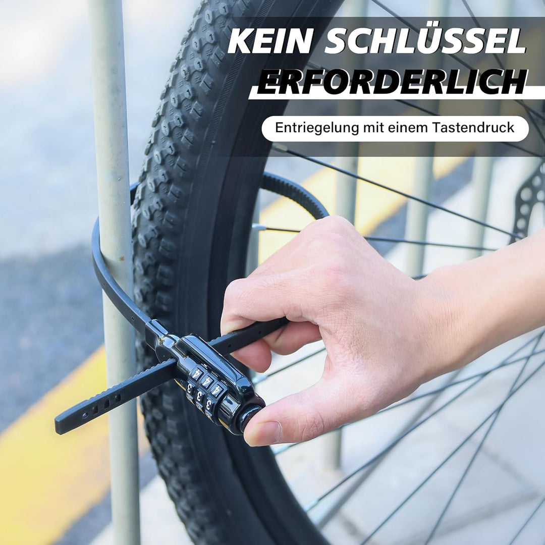 IMAYCC Kabelbinder Schloss mit Zahlencode – Leichtes Fahrradschloss & Zahlenschloss für Helm, Scoote