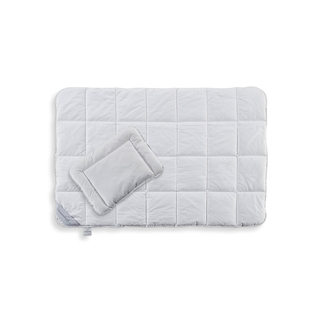 Traumhaft gut schlafen – Bettenset für Babys- und Kinder, Kissen 40x60 cm und Decke 100x135 cm