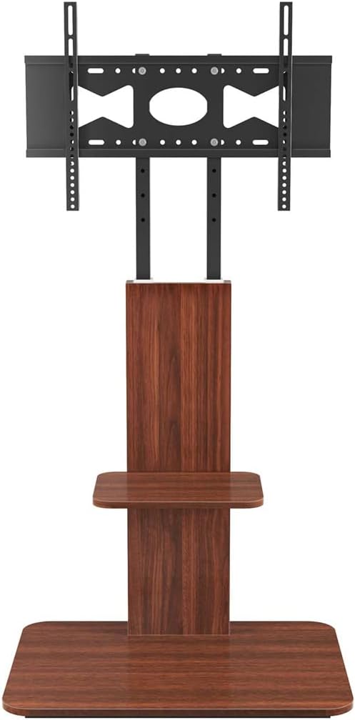 unho TV Ständer Holz, TV Standfuss Höhenverstellbar Fernseher Halterung mit Ablage Universal für 32”