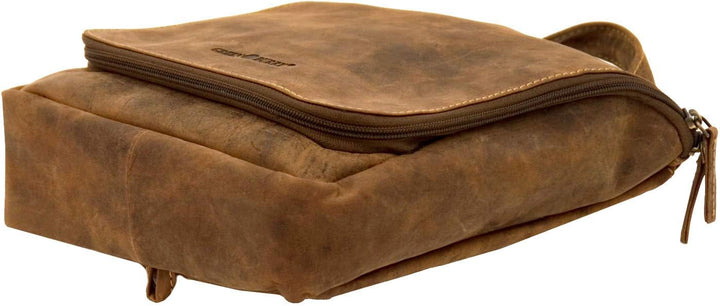 Greenburry Vintage Kulturtasche braun Leder, 1735-25