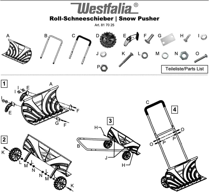 Westfalia Roll Schneeschieber
