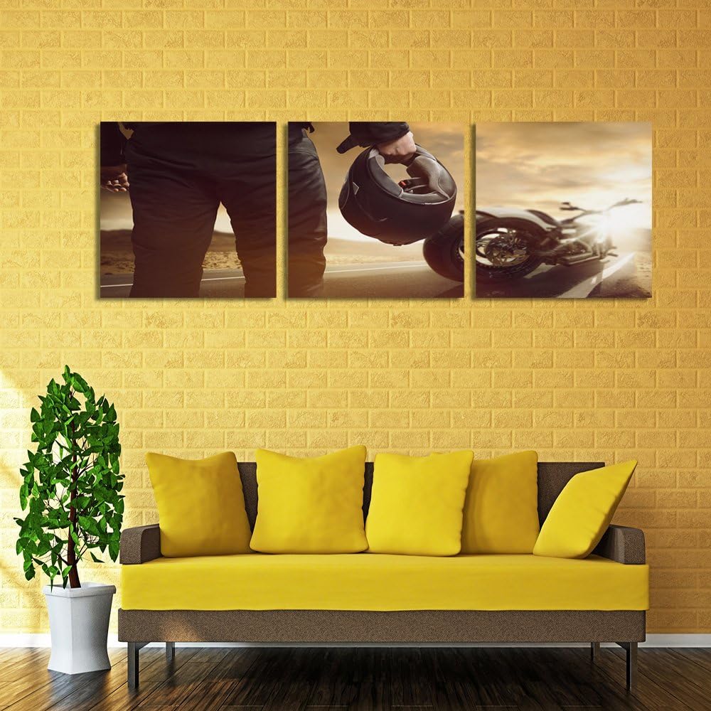 Feeby. Leinwandbild, Bilder, Wand Bild - 3 Teile - Panoramabild, Wandbilder, Kunstdruck 210x70 cm, M