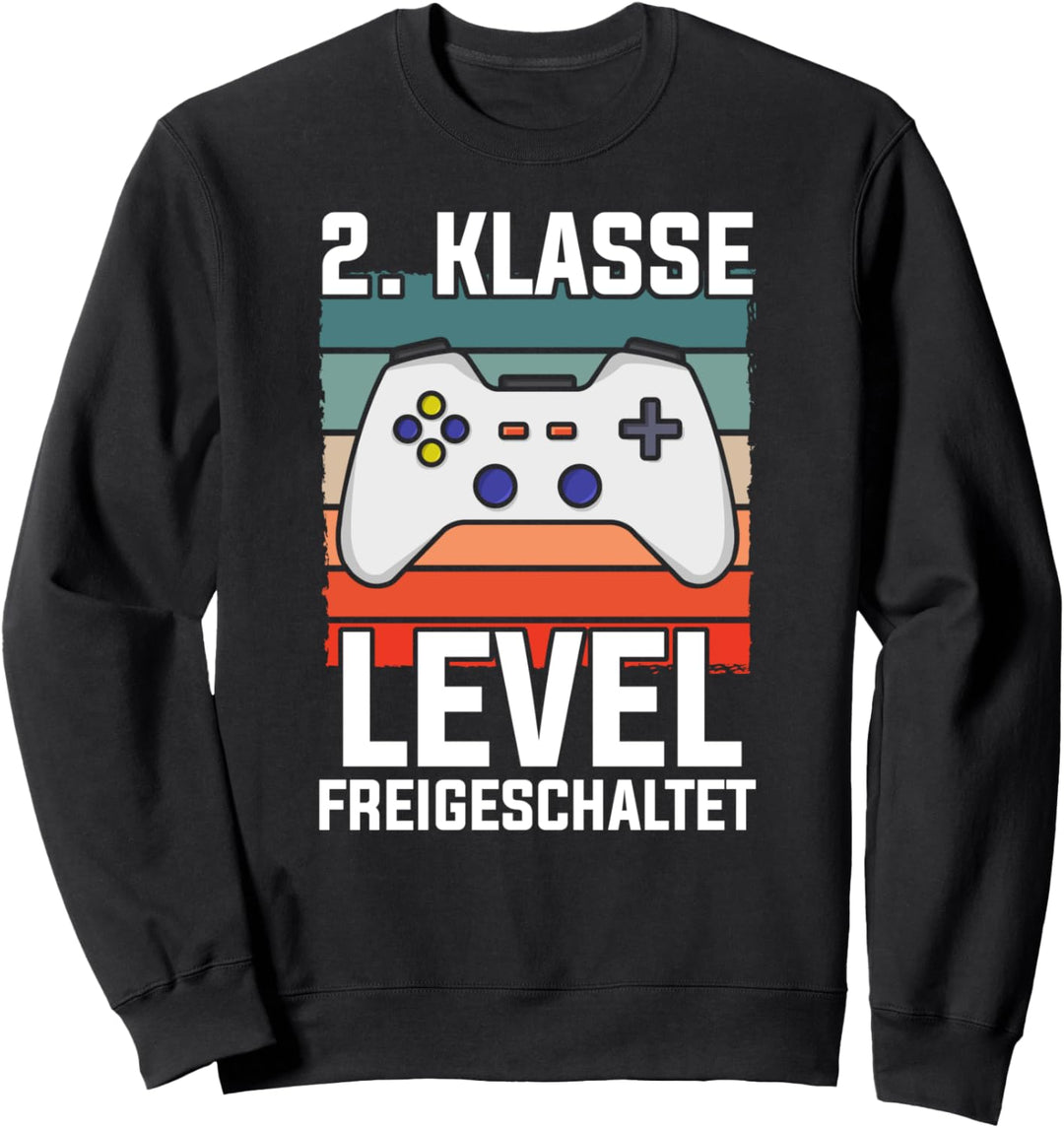 2. Klasse Level freigeschaltet Einschulung Schulanfang Sweatshirt