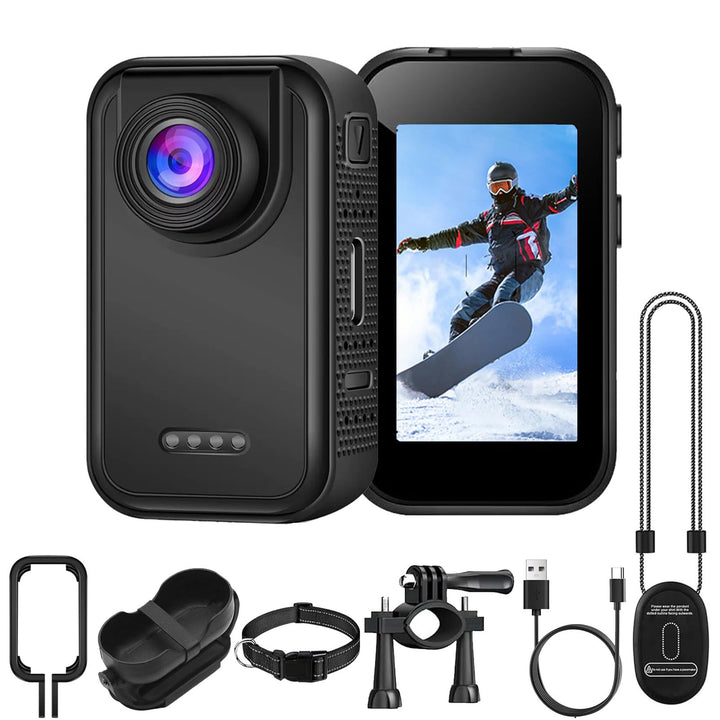 OBEST Mini Action Cam 1080P Bodycam Körperkamera mit 1.47 Bildschirm, Action Kamera Motorrad Fahrrad
