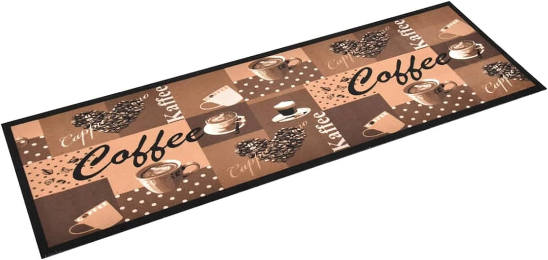 Tidyard Küchenteppich Waschbar rutschfest Küchenläufer Teppichläufer Läufer Cafe Coffee Flurteppich