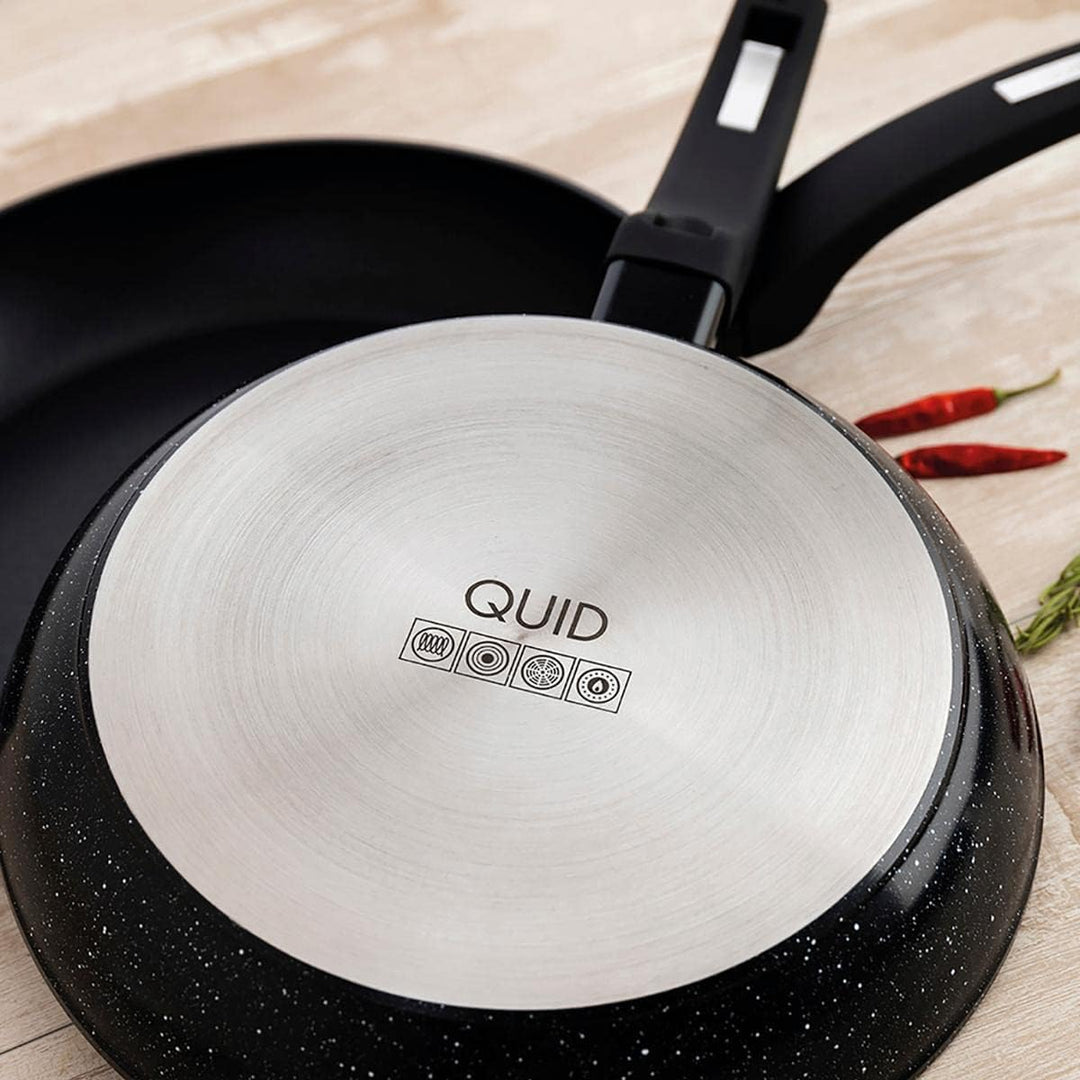 Quid Bratpfanne 22 cm mit 4 mm Dicke, Vollinduktion, zweilagige Antihaftbeschichtung 22cm, 22cm