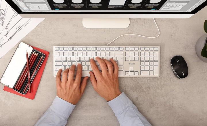 CHERRY KC 6000C for MAC, kabelgebundene Tastatur, Mac-Layout, Deutsches Layout (QWERTZ), USB-C-Ansch