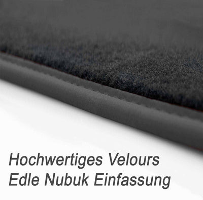 Fussmatten für Tesla Model 3 Velours Automatten Autoteppich Original Qualität 3-teilig Schwarz