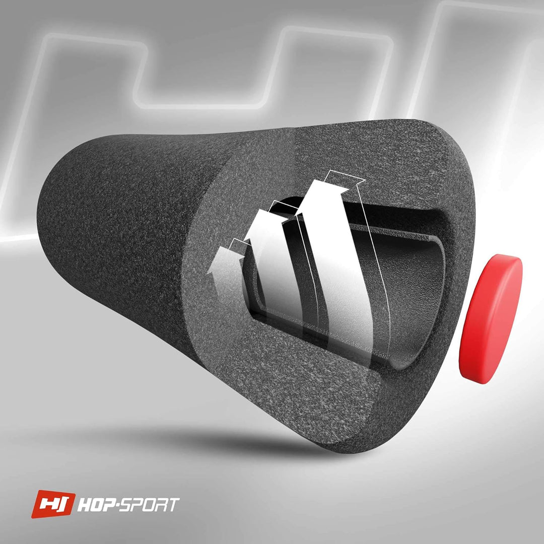 Hop-Sport Rückentrainer &amp; Bauchtrainer Klappbar, 4-stufige Höhenverstellung, Boarddisplay, Fitnessge