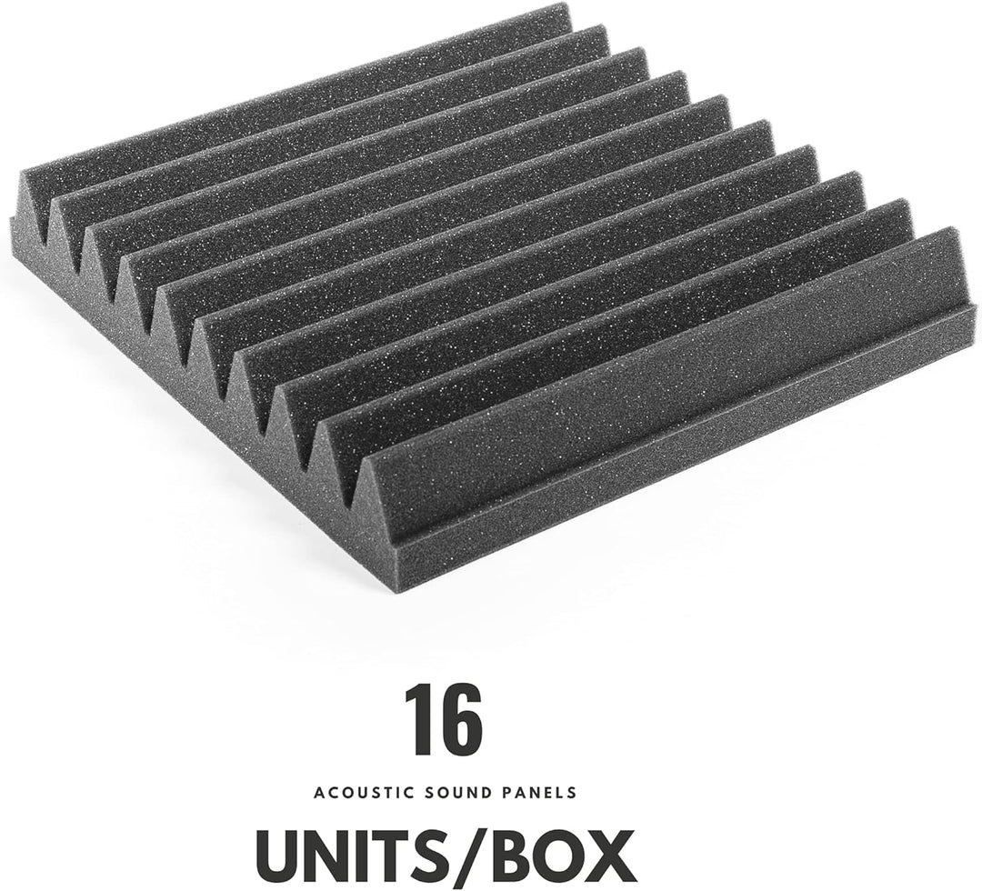 AcousPanel Akustikschaumstoff Schaumstoffplatten Acoustic Foam Schallabsorber Anthrazitgrau (30x30x5