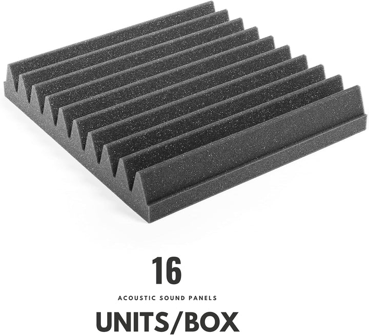 AcousPanel Akustikschaumstoff Schaumstoffplatten Acoustic Foam Schallabsorber Anthrazitgrau (30x30x5