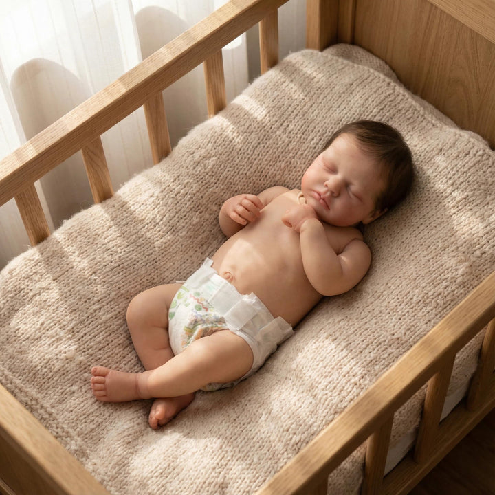 Zero pam Reborn Baby Puppen Vollsilikon Lebensecht Mädchen-50cm Reborn Puppe Mit Haaren, Babypuppen