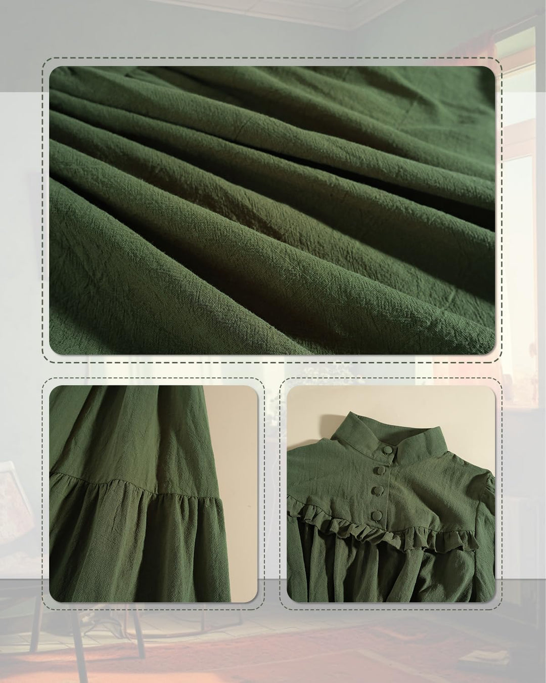 CR ROLECOS Viktorianisches Kleid Gothic Mittelalter Vintage Edwardianisches Kleid Damen Karneval Fre