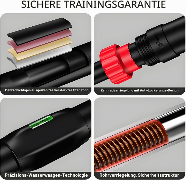 HAKENO Klimmzugstange für Türrahmen ohne Schrauben/Bohren, Pull Up Bar Tragkraft bis 200 Kg, Recksta