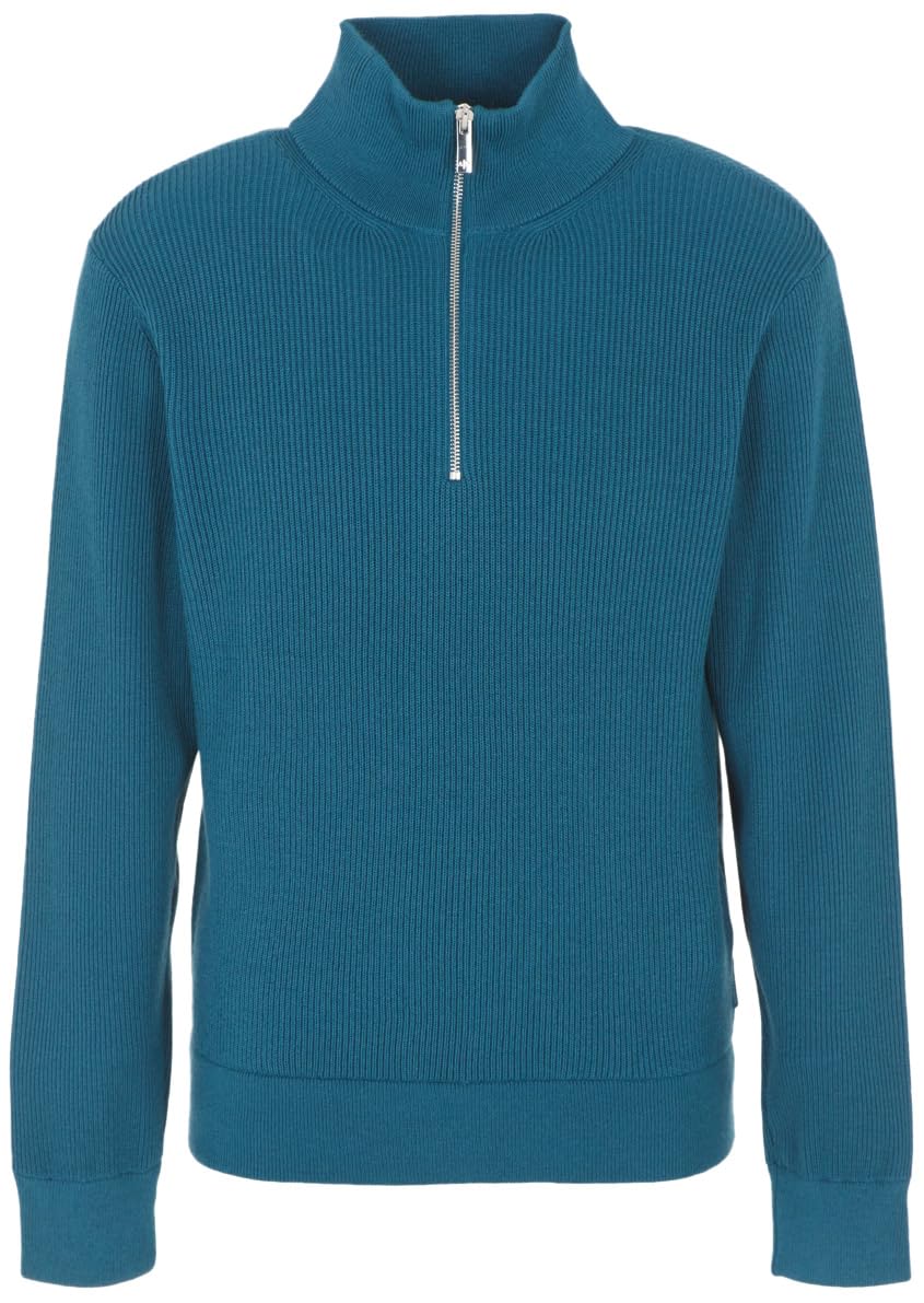 Armani Exchange Herren Long Sleeves, High Zipper Neck, Casual Fit Pullover Sweater, Legion Blue
