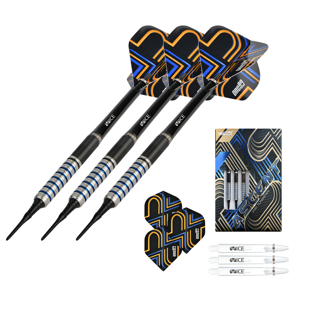 ONE80 Soft Dart Ascent 90% Tungsten Softtip Dart Softdart 3 Dartpfeile Set 18 Gramm 01, 18 Gramm 01
