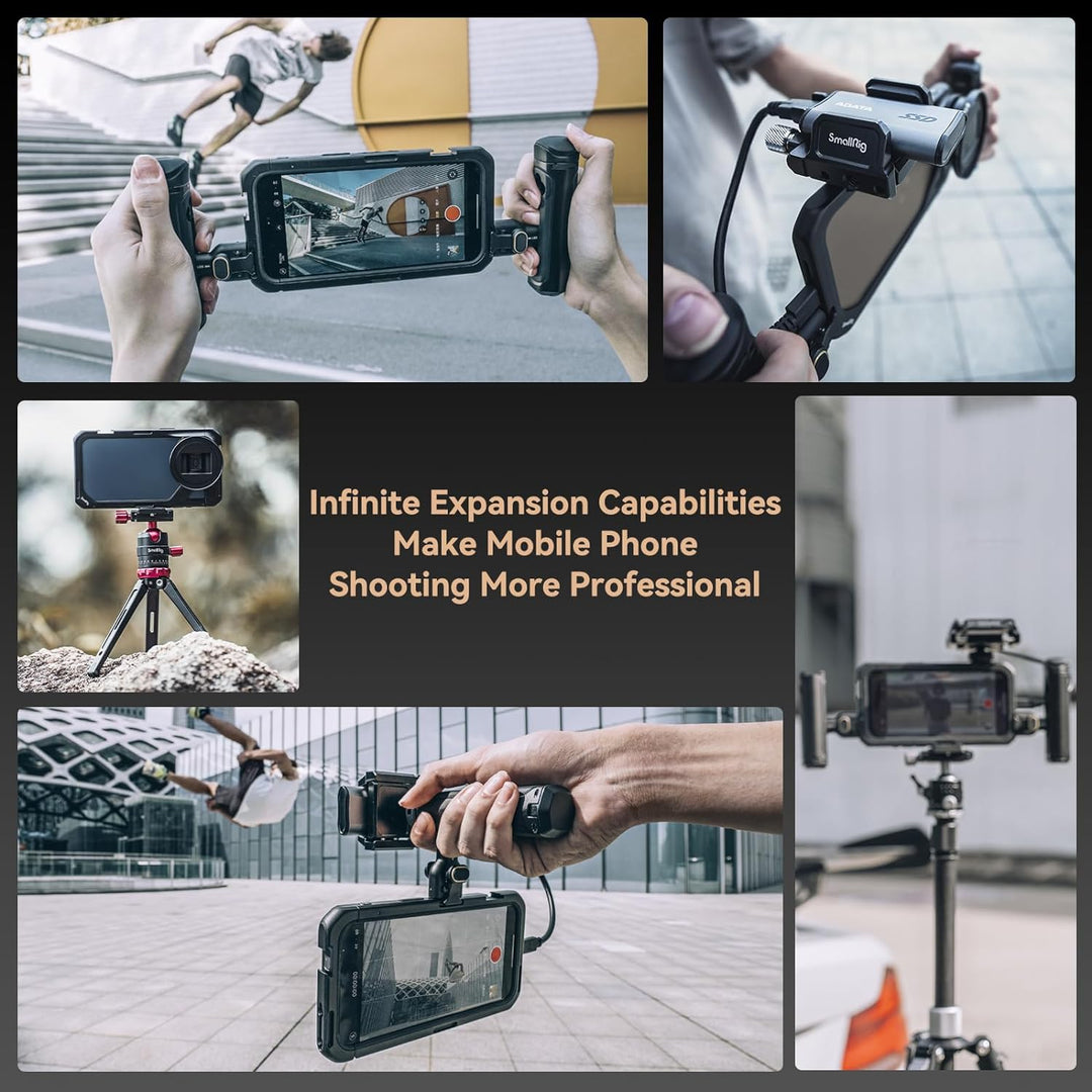 SMALLRIG Telefonkäfig für iPhone 15 Pro Max, Handy Video Rig Stabilisator, Smartphone Videokäfig Hül