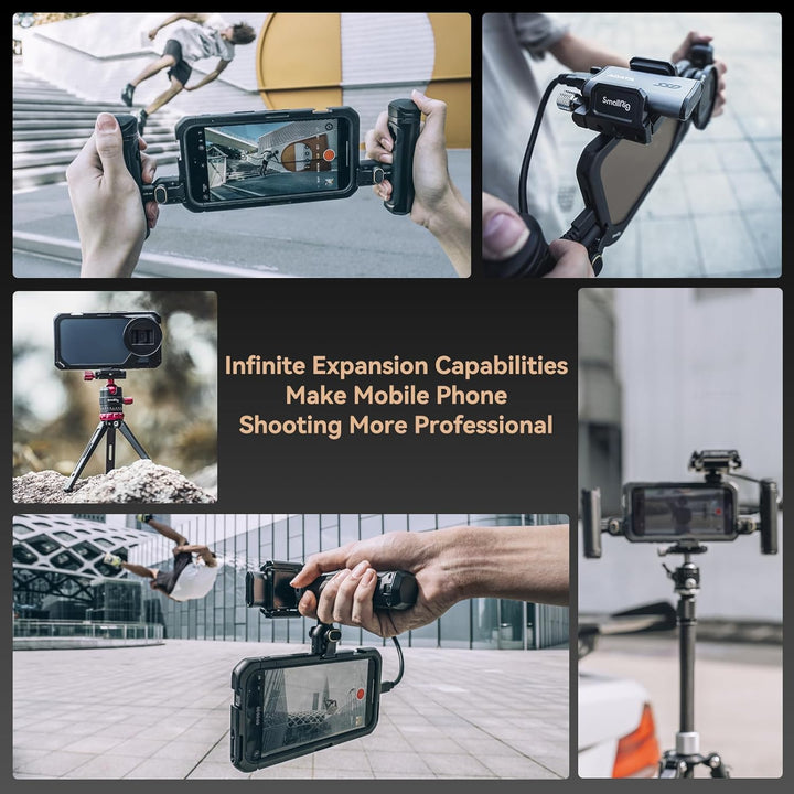 SMALLRIG Telefonkäfig für iPhone 15 Pro Max, Handy Video Rig Stabilisator, Smartphone Videokäfig Hül