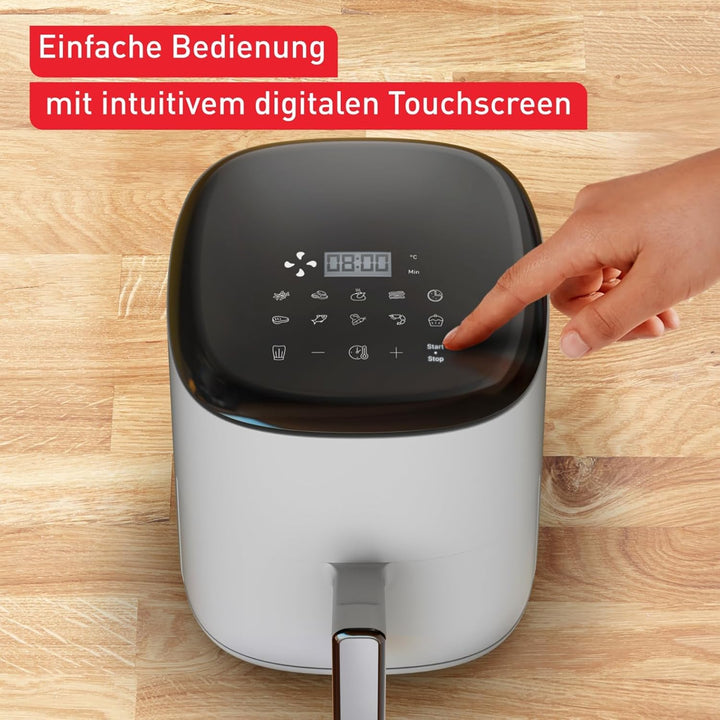 Tefal Easy Fry Compact Heissluftfritteuse/Airfryer 3 L – kompakt für 1–4 Personen, 10 Programme mit