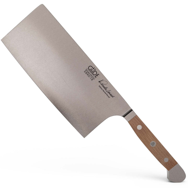 GÜDE Solingen - China Kochmesser geschmiedet, 18 cm, Fasseichenholz, ALPHA FASSEICHE, Doppelkropf, H